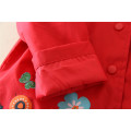 Red kid vêtements fleur modèle bébé manteau d&#39;hiver avec capuche